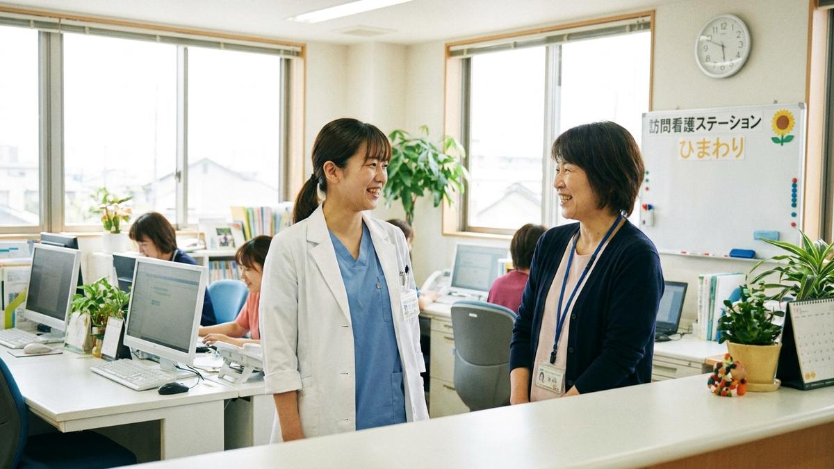 転職前に訪問看護ステーションを職場見学する看護師