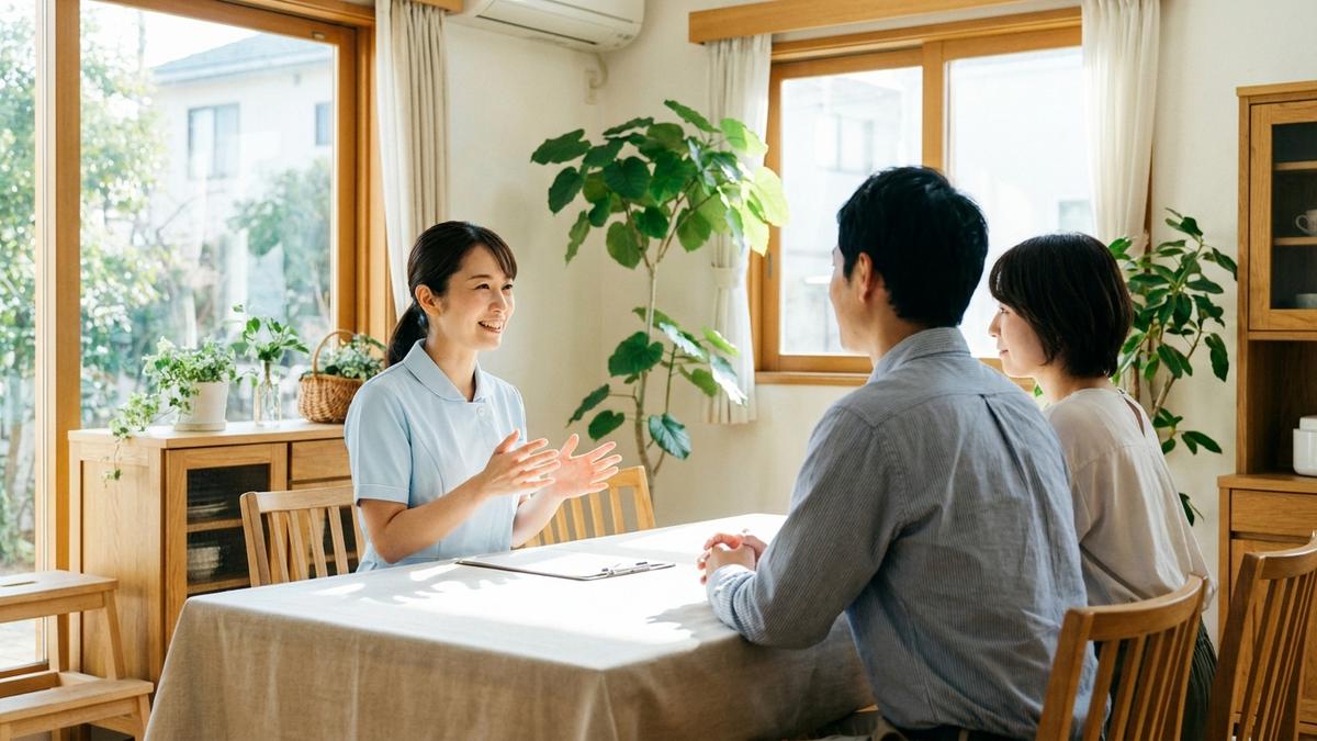 訪問看護の面接で深掘り質問に答える看護師