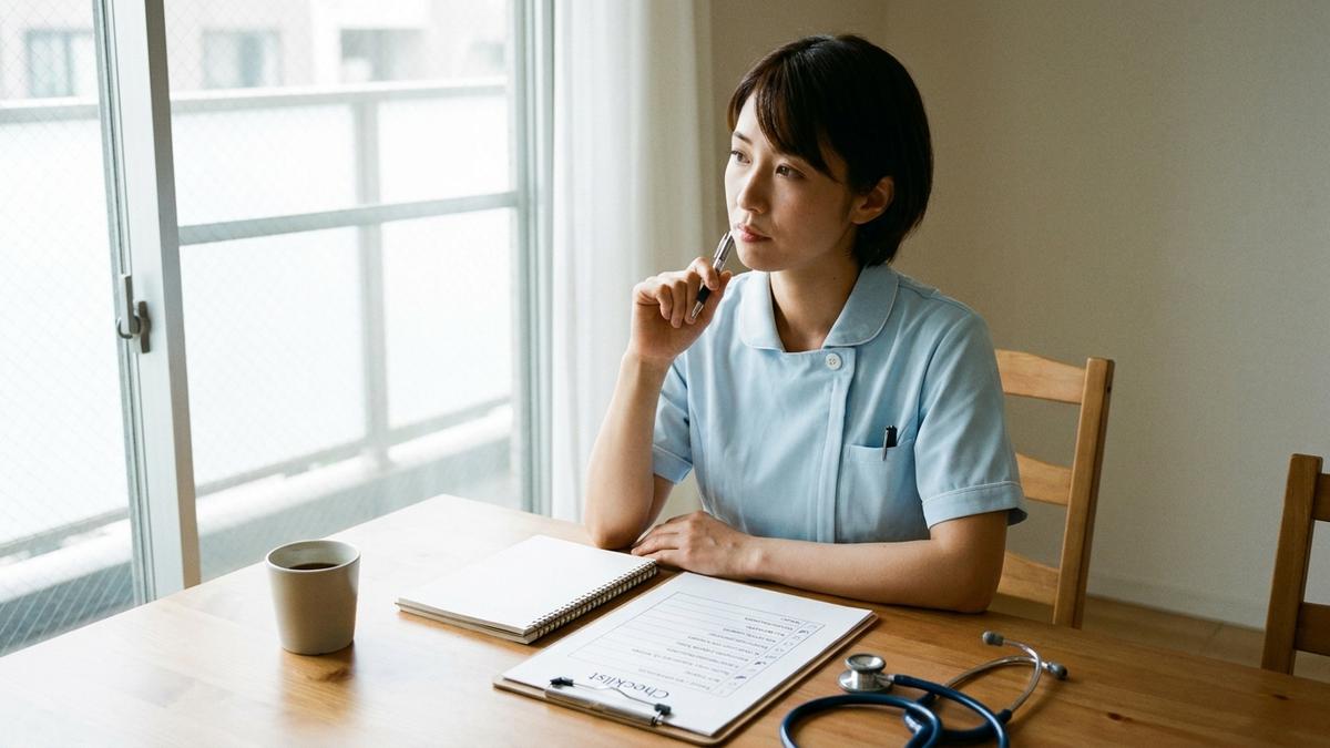 外来転職の適性をチェックする看護師