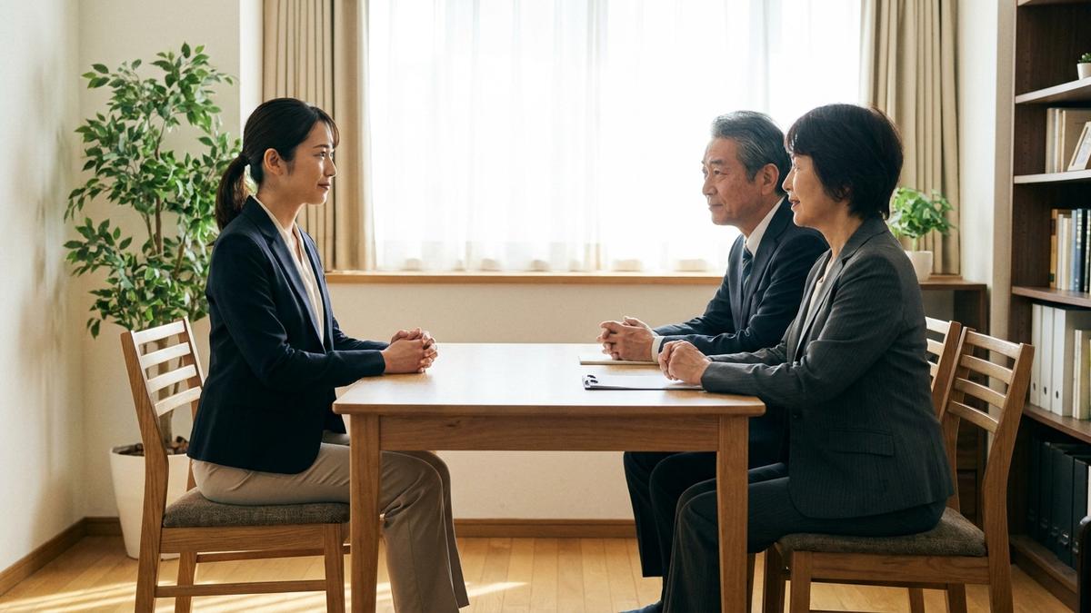 転職面接に臨む看護師