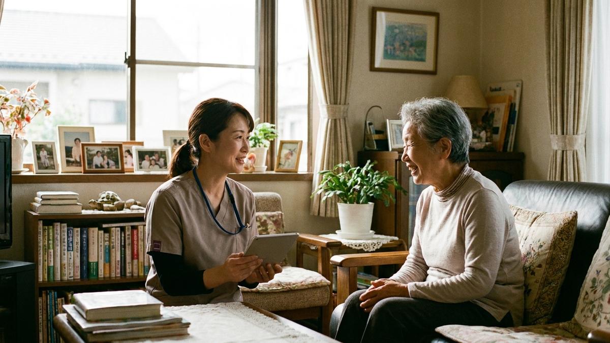 訪問看護師として患者に寄り添う場面