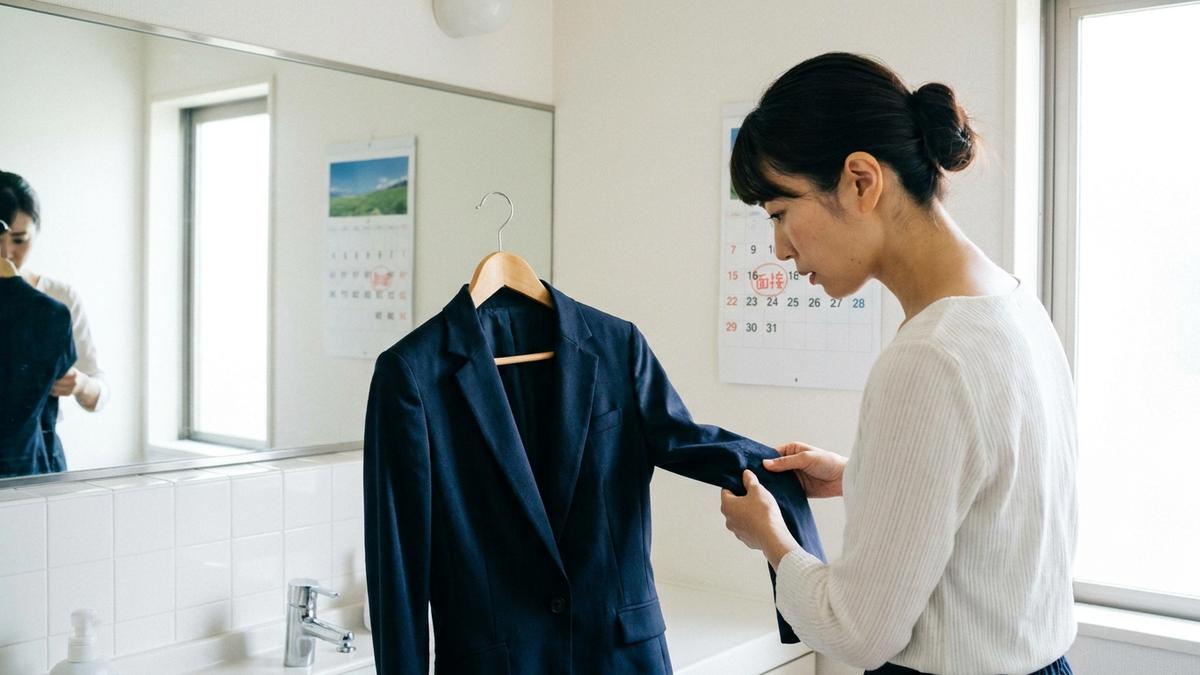 転職面接の前日準備をする看護師