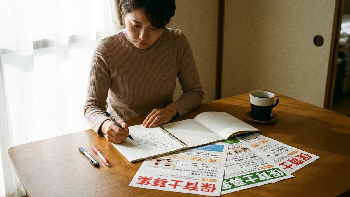 保育園看護師転職のチェックリストを確認する場面