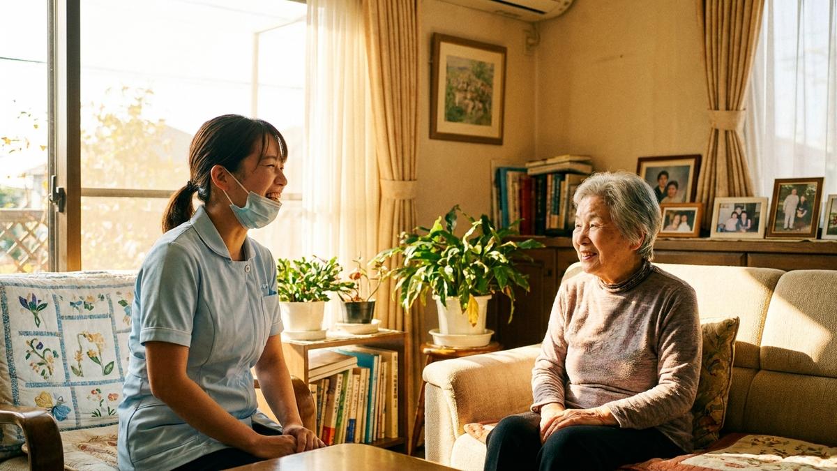 在宅患者と信頼関係を築く訪問看護師