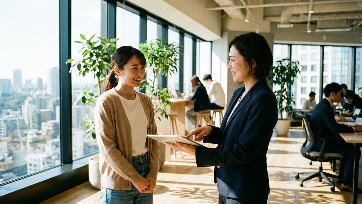 精神科看護師が転職先を相談する面談シーン