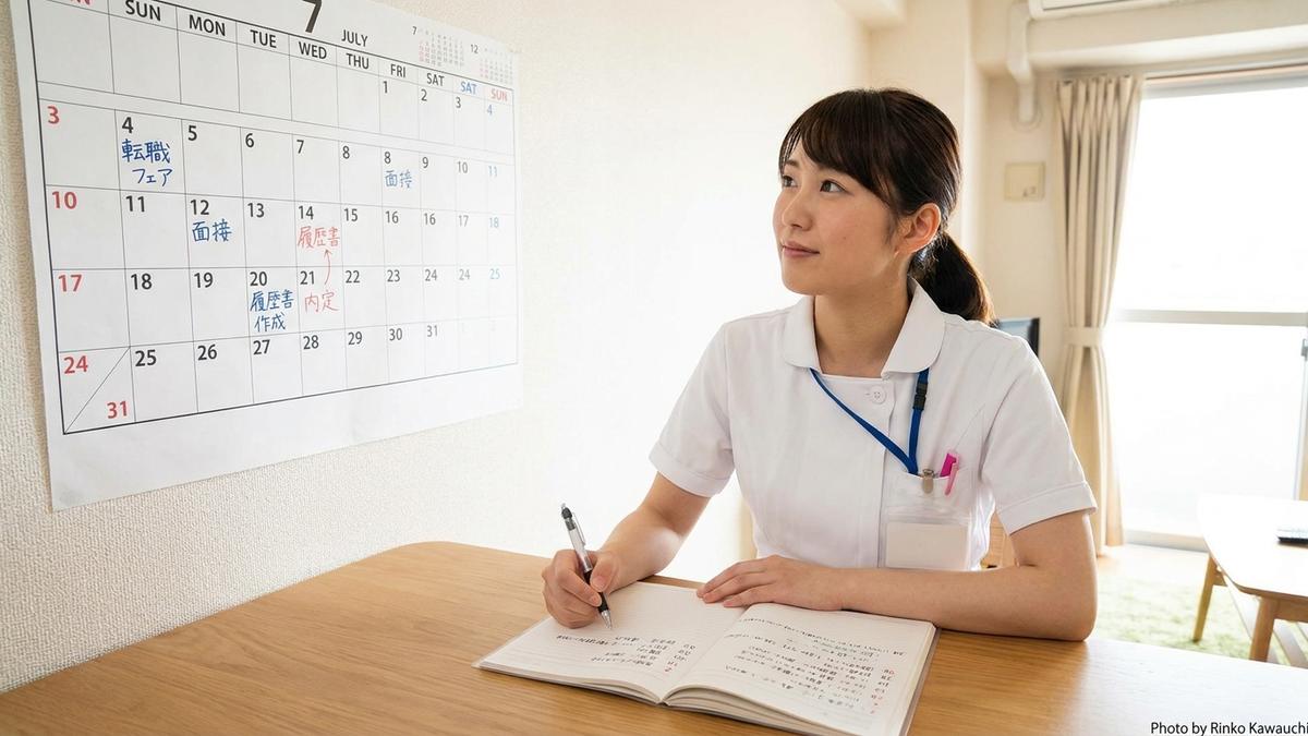 ボーナス後の転職スケジュールを逆算計画する看護師