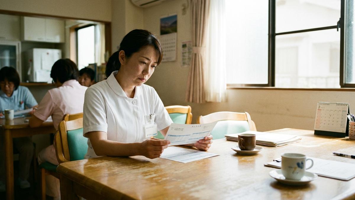 デイサービス看護師の給料について考える様子