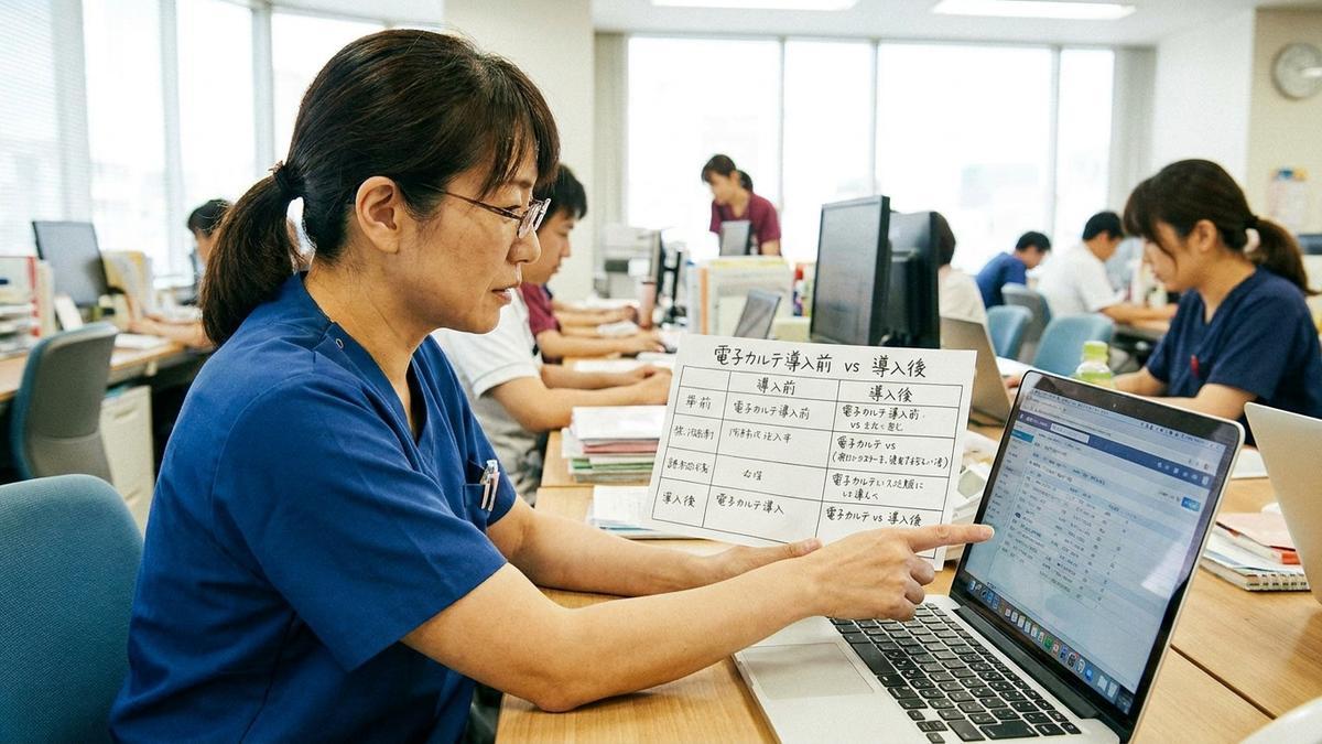 複数の内定をスコアリングして比較する看護師