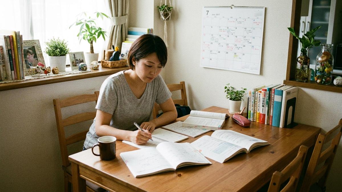 働きながら資格取得の計画を立てる看護師
