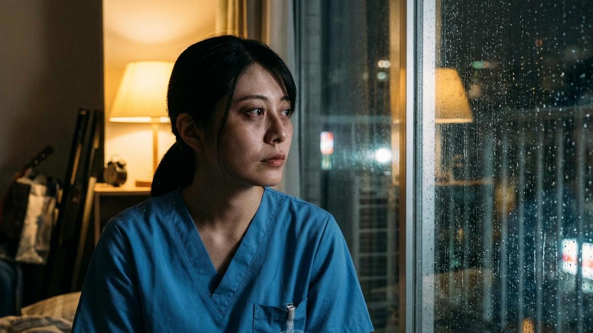 メンタル不調のサインをセルフチェックする看護師