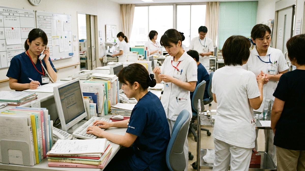 人手不足で多忙な看護師の職場環境